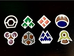 pokemon generation 4 sinnoh gym badges badge gen 3d print model - Mito3D