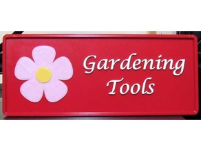 jardinería herramientas plato 3d color fábrica Placa nombre 3d print model - Mito3D