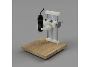 USB microscopio In piedi rigido asse laboratorio adattatore montare pcb pignone cremagliera saldatura 3d print model - Mito3D