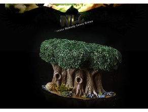 corbeau border trees forest fort tabletop terrain tree 3d print model - Mito3D
