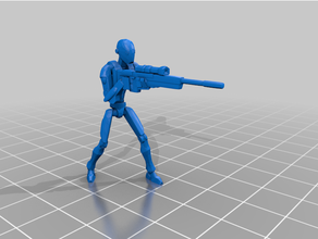bx commando droide cecchino stella guerre legione scala 3d print model - Mito3D