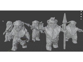 ewok warriors star wars legion scale endor ewoks 3d print model - Mito3D