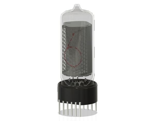 nixie in-8 breadboard socket nixieclock nixietube clock tube holder 3D print model - Mito3D