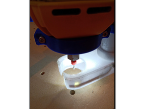 compact led-lit dust shoe mpcnc remix add-on 3d print model - Mito3D