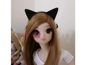 kitten ears bjd doll smartdoll 3d print model - Mito3D