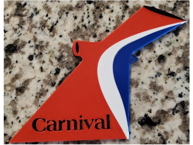 carnival cruise funnel mmu logo multicolor palette ship 3D print model - Mito3D