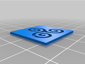 minuscule triskele pochoir 3d print model - Mito3D