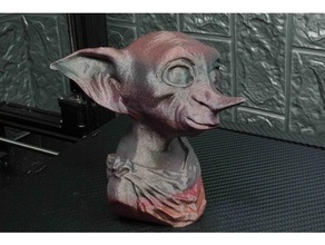 dobby bust support free action figure harry potter 3d print model - Mito3D