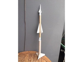 nike ajax modello razzo parti missilistica razzi scala 3d print model - Mito3D
