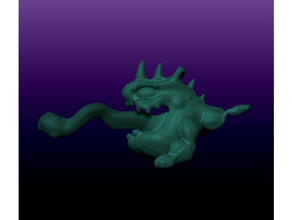 rã pose 2 masmorras dragões criatura miniaturas minis descobridor 3d print model - Mito3D
