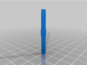 straight 4mm pipe connection 3d print model - Mito3D