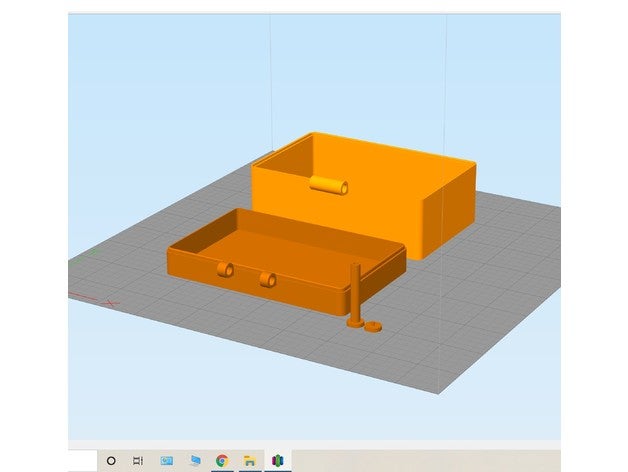 caixa dobradiça 105mm 65mm 35mm 3D print model - Mito3D