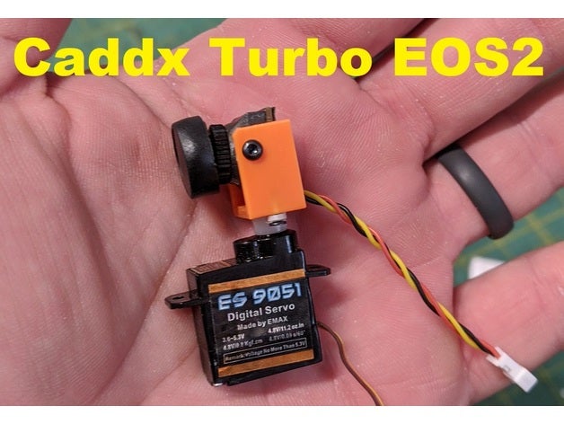 emax es9051 padella montare nano telecamera caddx turbo eos2 volpe toothless2nano fpv servo 3D print model - Mito3D