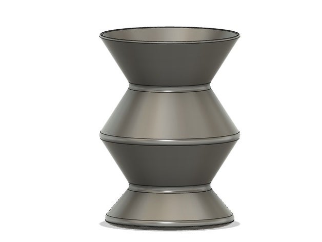 zigzag vaso filetto fiore 3D print model - Mito3D