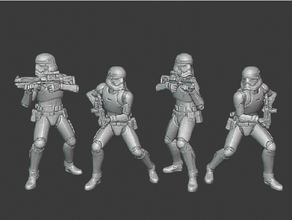 order stormtroopers 35mm wargaming miniatures legion miniature scifi starwars star wars stormtrooper 3d print model - Mito3D