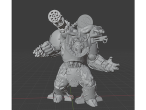 iron warrior inspired oblitorator chaos space marines warriors remix wh40k 3d print model - Mito3D