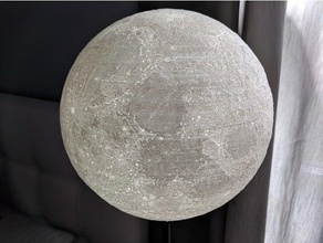 12 inch Luna lampada piccolo ikea hemma tavolo 3d print model - Mito3D
