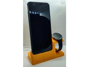magnetico Telefono orologio ricarica In piedi fossile sport rosso Magia 3 smartphone supporto per caricabatterie titolare 3d print model - Mito3D