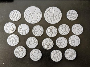 fractured bases 25mm & 40mm infinity game miniature 28mm warhammer 40k 3d print model - Mito3D