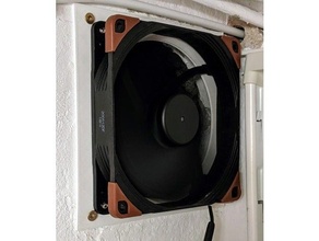 100mm wall vent 140mm case fan mount duct adapter noctua 3d print model - Mito3D