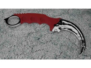 raptor garra Karambit cuchillo decoración 3d print model - Mito3D
