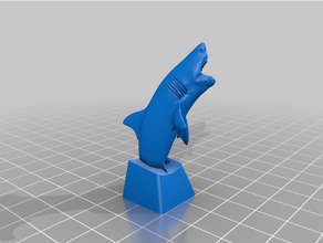 shark attack key cap 3d print model - Mito3D