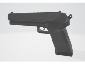 pistol superhot cosplay prop weapon gun 3d print model - Mito3D