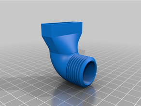 maschio 90 grado giardino tubo flessibile scolare adattatore 3d print model - Mito3D