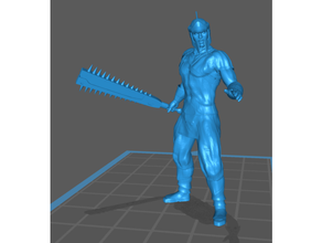 human male fighter dungeon dungeons dragons warrior 3d print model - Mito3D