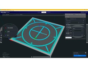 Rand Bettleveling Bett Brimtest Nivellierung 3d print model - Mito3D