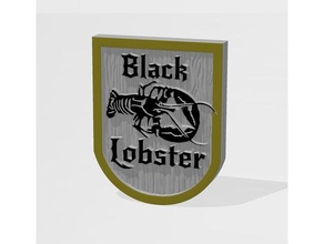 black lobster pub tavern inn sign 3d print model - Mito3D
