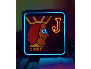 twin peaks eyed jacks neon sign 3d print model - Mito3D