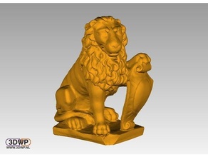 Lion ornement 3d analyse animal réplique sculpture statue 3d print model - Mito3D