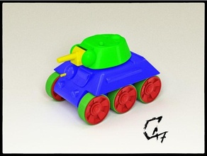 baby t-34-76 blender3d c47 car kid russian t34 tank toy 3d print model - Mito3D