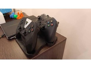 dual gamepad stand holder nintendo switch nvidia shield xbox controller 3d print model - Mito3D