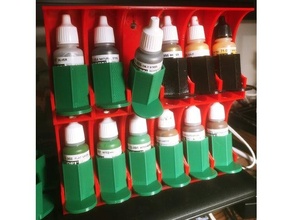 paint bottle holder rack 3d print model - Mito3D