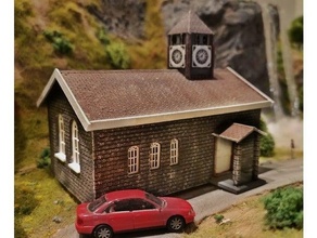 h0 ho escala Igreja 187 igrejas calibre construção trens modelo Ferrovia 3d print model - Mito3D