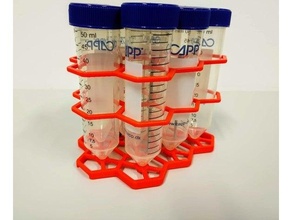 honeycomb tube rack 50 capp lab laboratory holder 3d print model - Mito3D