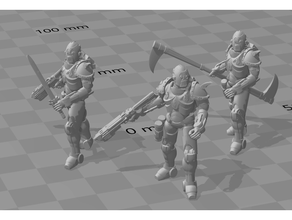 space soldier dudes 28mm fighter marine rifle scifi scyfy stuff tabletop war wargame 3d print model - Mito3D
