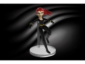 noir veuve action figure vengeurs merveille 3d print model - Mito3D