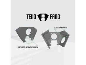 tevofang - tevo tarantula pro fan shroud improved visibility led lighting duct light mount strip 3d print model - Mito3D