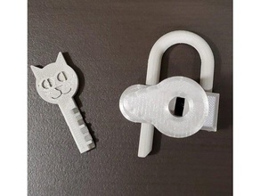 disk detainer padlock 3d print model - Mito3D