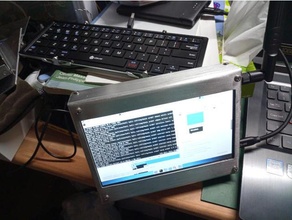 paramétrico lcd panel caso funda constructor 10 aluminio caja cartulina personalizable cyberdeck monitor openscad frambuesa pi almacenamiento 3d print model - Mito3D
