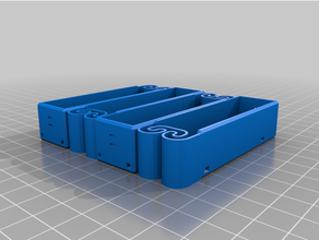 alternating flexing battery holder compartment openscad parametric 3d print model - Mito3D