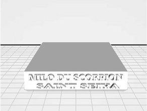 socle milo Scorpion 3d print model - Mito3D