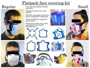 piatto pacco viso copertura kit tessuto maschera veloce lotto pila Stampa coronavirus difendere covid 19 covid19 covidmask polvere facecoveringchallenge mascherina 3d print model - Mito3D