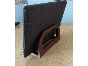 vertical laptop holder accessories bracket stand 3d print model - Mito3D