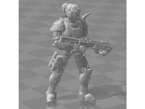 space gal 28mm dnd scifi scyfy tabletop wargame 3d print model - Mito3D