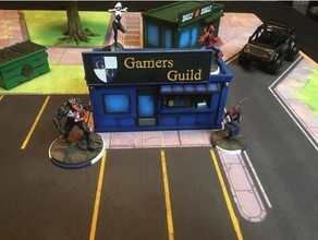 gamer's guild daily bugle sign marvel crisis protocol gamers 3d print model - Mito3D