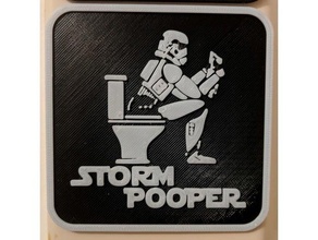 star wars bathroom humor sign starwars stormtrooper storm trooper toilet 3d print model - Mito3D